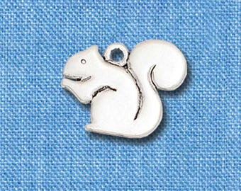 Squirrel - Silver Plated Charm, Gold tone, Thanksgiving Day Gifts, Jewelry Making - QUANTITY DISCOUNTS