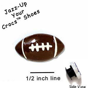 Croc Charms - Football - Clog Shoe Decoration Charm - QUANTITY DISCOUNT OPTIONS