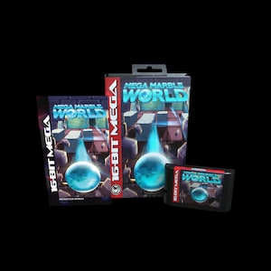 Mega Marble World - Jeu de charrette officiel Mega Cat Studios pour la version Sega Genesis - Un jeu d'aventure d'arcade de puzzle 16 bits classique !