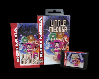 Little Medusa - Official Mega Cat Studios Strategy Puzzle Video Game Cart For The Sega Genesis