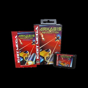 Arkagis - セガジェネシス版の公式メガキャットスタジオカートゲーム - クラシックな 16 ビットアーケードスタイルのトップダウンシューティングゲーム