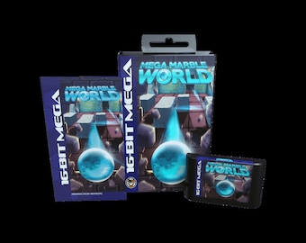 Mega Marble World - Official Mega Cat Studios Cart Game for the Sega Mega Drive Version -Classic 16 bit Challenging puzzle arcade adventure!