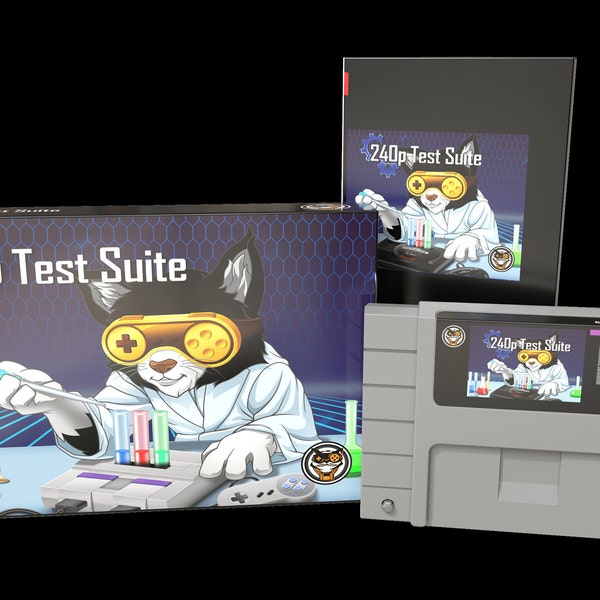 240P Test Suite - Official Mega Cat Studios SNES TV Test Cart for the Super Nintendo Entertainment System