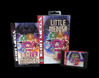 Little Medusa - officiële Mega Cat Studios-strategiepuzzelvideogamewagen voor de Sega Genesis