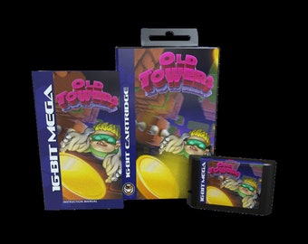 Old Towers - Official Mega Cat Studios Cart Game for the Sega Genesis Version - Classic 16 bit Fast Paced Action Puzzle