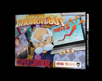 Fork Parker's Crunch Out - Official Mega Cat Studios  SNES Executive Management Strategy Video Game Cart for the Super Nintendo