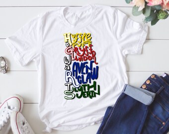 Hogwarts T-Shirt/ Harry Potter T-Shirt/ Slytherin/ Hufflepuff/ Gryffindor/ Ravenclaw/ Hogwarts Houses T-Shirt/ Harry Potter/ Fandom T-Shirt