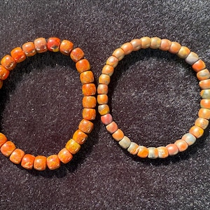 Patterned Elegance: Handcrafted Warring States Red Agate Beaded Bracelets with Intricate Natural Patterns