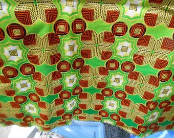 Super Nice by Fashion Hollywood No 30197 Green Gold Red Fabric - Etsy