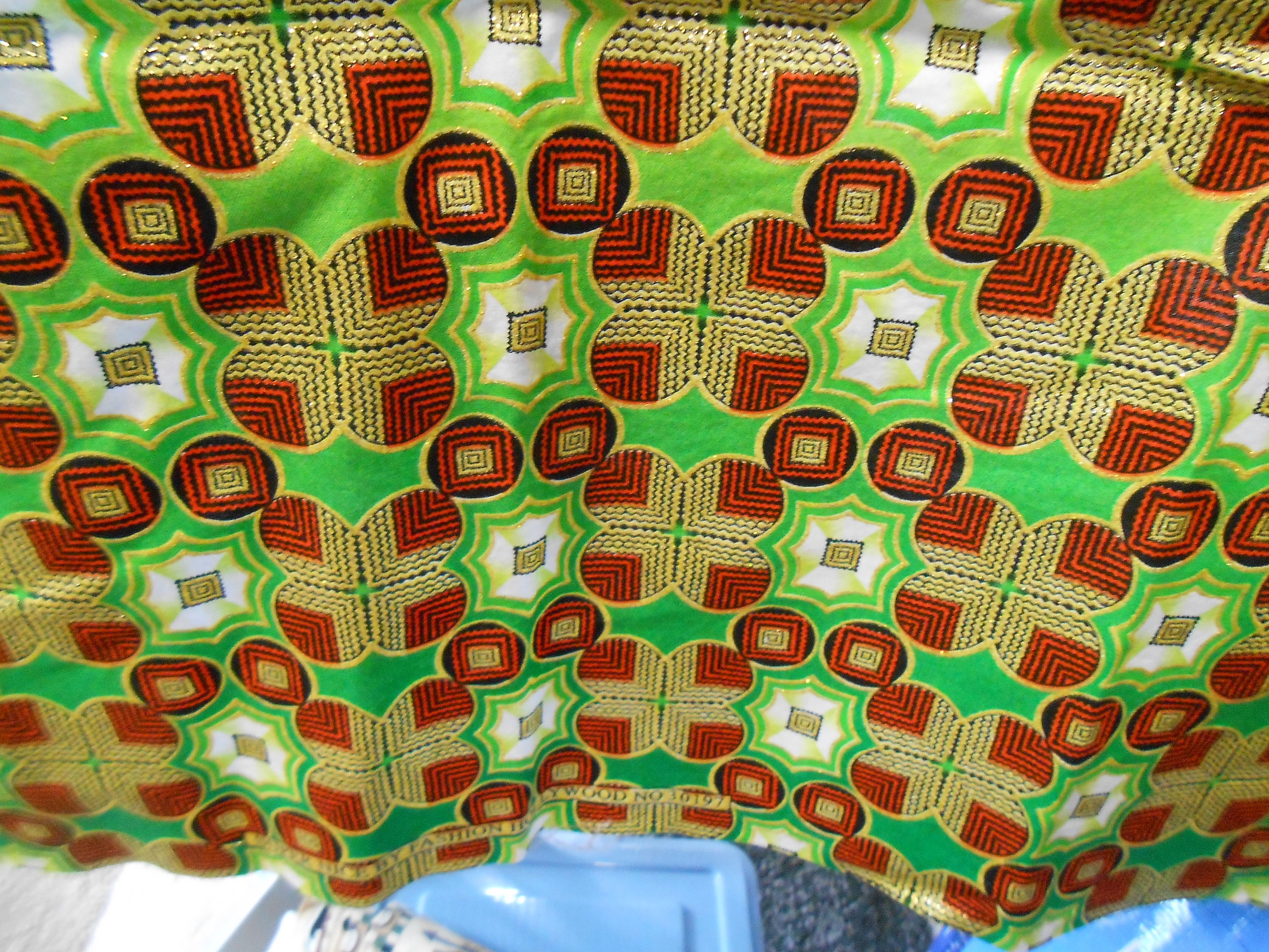 Super Nice by Fashion Hollywood No 30197 Green Gold Red Fabric - Etsy