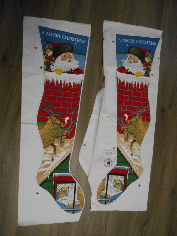 Father Christmas and Rudolph Stocking Panel Father Christmas and Rudolph Stocking Panel