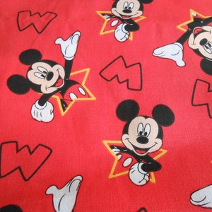 Mickey and Stars Disney cotton fabric 2 yards