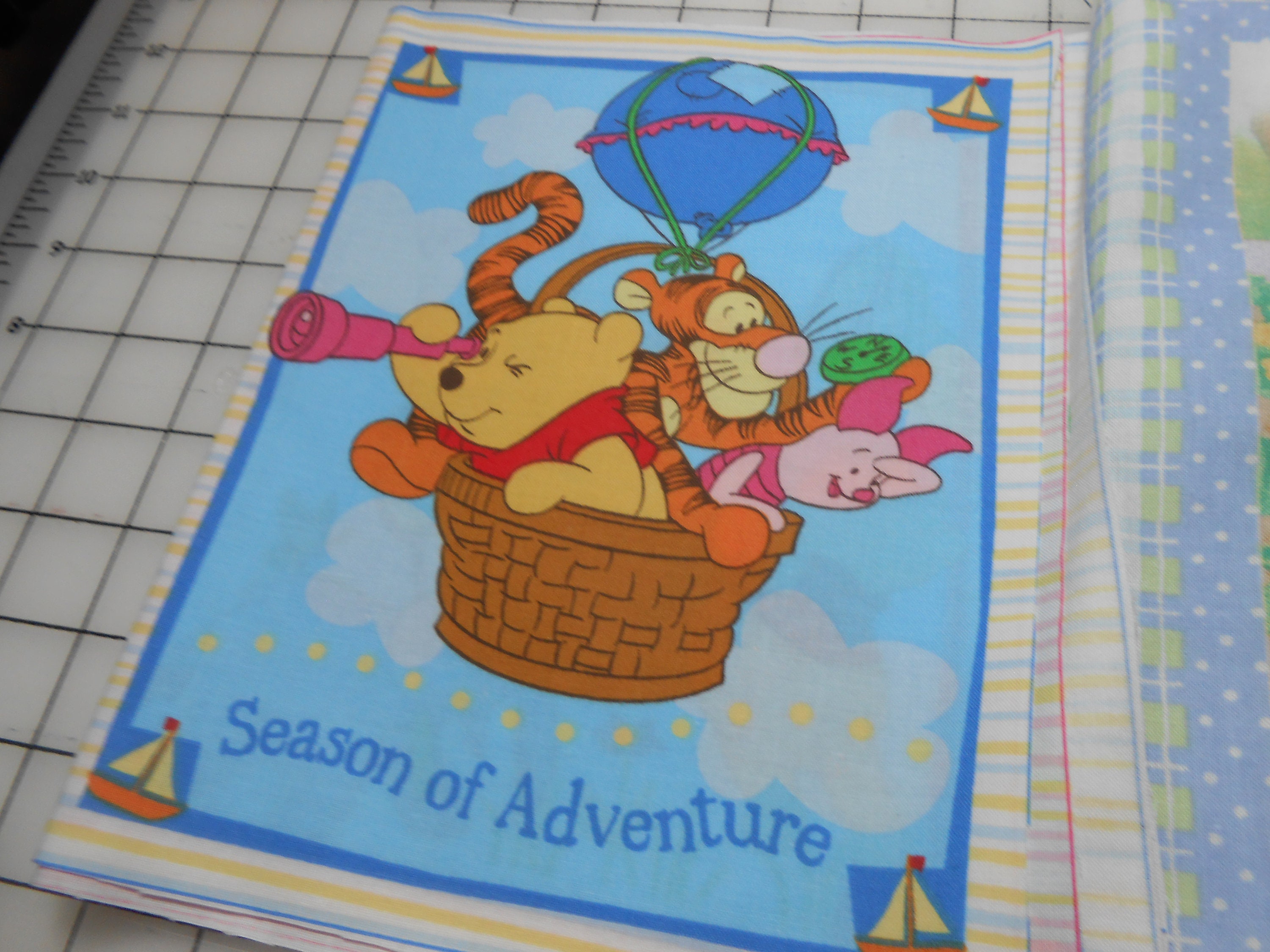 Classic Pooh Fabric, , Winnie the Pool Panel, Vintage Winnie the