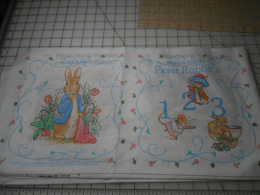 Vintage 1995 Beatrix Potter Peter Rabbit’s 123 Soft Book Fabric Craft ...