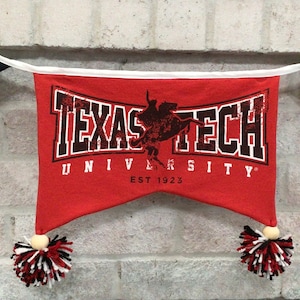 Texas Tech Red Raiders Party Decor, Celebration Bunting, Backdrop, Wall Hanging, Tailgate Banner
