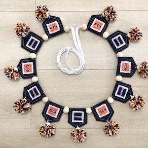 Auburn University Eleven Flag Pom Pom Bunting, Celebration decor, Wall Hanging, Party Banner