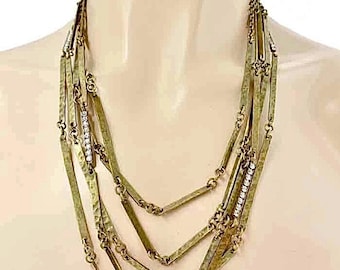Vintage Retired Lisa Oswald Collection Multi Layered Long Necklace By Sorrelli, Casual Chic