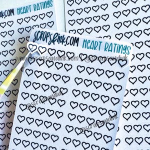Heart Rating Writeable Stickers - Book Review Stickers