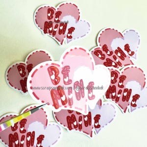 Entzückende, handgezeichnete Herz Aufkleber, Valentinstag Aufkleber, Liebesnotizen, Liebesherzen, Herzaufkleber, Gepäckaufkleber, Kindle Aufkleber