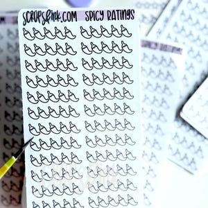 Spicy Rating writeable stickers - Ratings Stickers - Ratings Stamps - Book Lover Gifts - Bookish Gift - Book Reviews - Book Ratings
