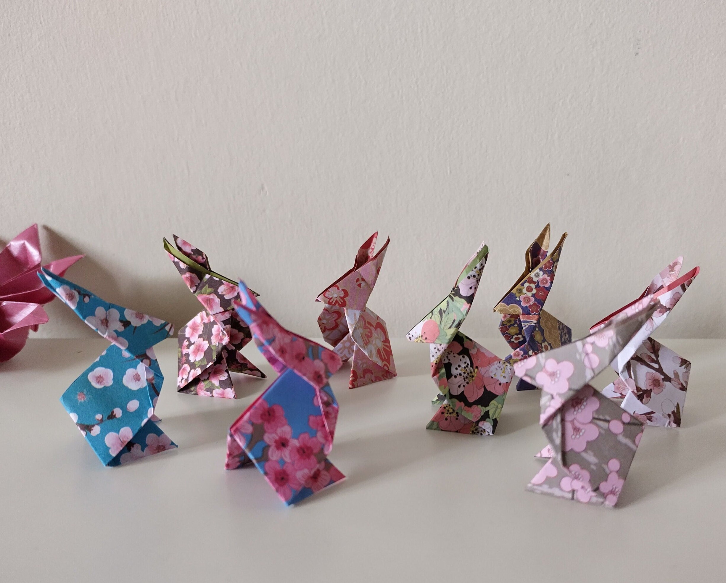 Japanese Sakura Foil Print Chiyogami Origami Paper 14 Sheets 5.9 X