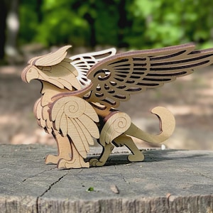 Gryphon - Laser Plotterdatei, Magie Fantasy Kreatur Sperrholz DIY Projekt (Vector Plan)