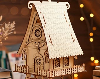 Fantasy Dollhouse - 3d Laser Cut File, SVG Template (Digital Download)