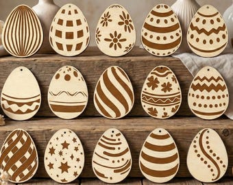 Laser Cut Easter Egg Ornaments - SVG Spring Decoration Project (Digital File)