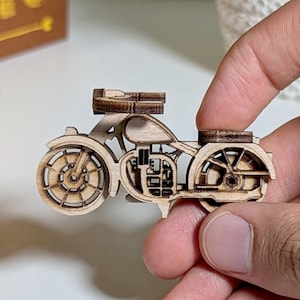 Mitircycle Miniature Laser Cut File, Bike SVG Vector Template DIY Model (Digital Download)