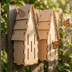 Butterfly House Laser Cut File, SVG Wooden Garden Shelter Template (Digital Download)