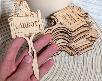 Laser Cut Garden Marker Bundle: 32 SVG Vector Plant Names Plan (Digital Download)