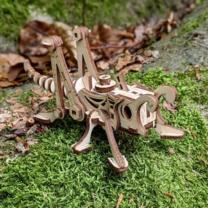 Grasshopper Laser Cut File, SVG Insect Model Toy CNC Template (Digital Pattern)