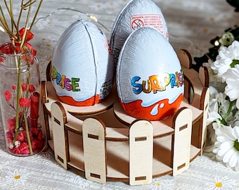 Easter Egg Holders - SVG Laser Cut File, Set of 4 Stand Vector Plans