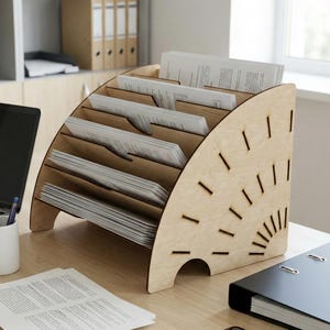 Documents Stand - Laser Cut File, SVG Doc Organizer CNC Plan (Digital Download)