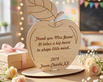 Personalized Teacher Appreciation Laser Cut File, SVG Set of 3 Thank You Signs