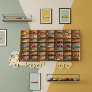 Soporte para maquetas de coches de colección - Archivo cortado a láser, plano vectorial digital (descarga instantánea)