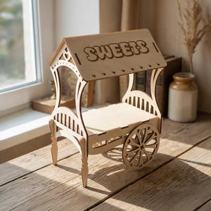 Sweet Cart - Laser Cut File, SVG Wooden Project for CNC and Cutting Machines