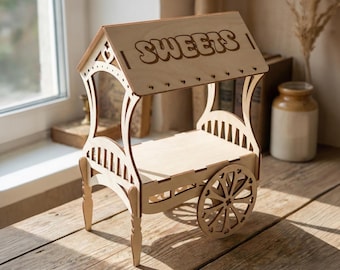 Sweet Cart - Laser Cut File, SVG Wooden Project for CNC and Cutting Machines