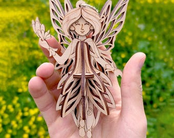 Fairy Ornament Laser Cut File: SVG Christmas Decor Plans (Digital Download)