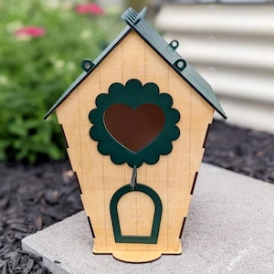 バードハウス - レーザーカットパターン、カッティングマシンとCNC用のSVGベクタープラン