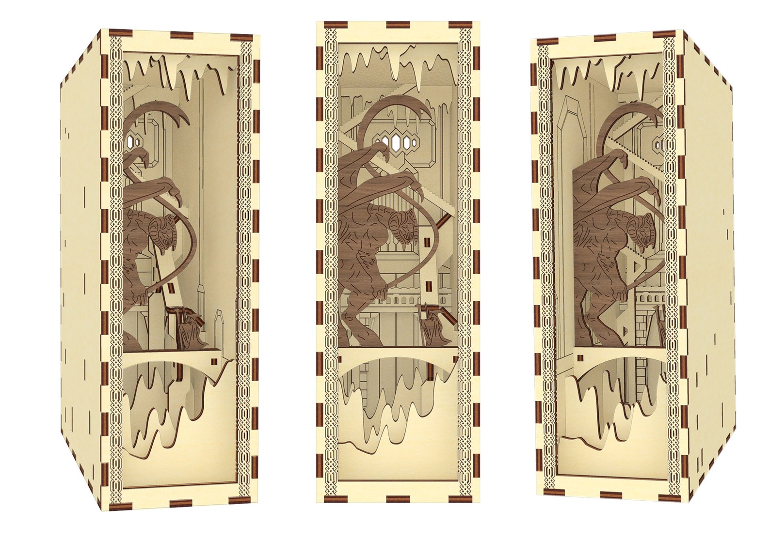 Book Nook Insert Shelf Laser Cut File Template for Etsy