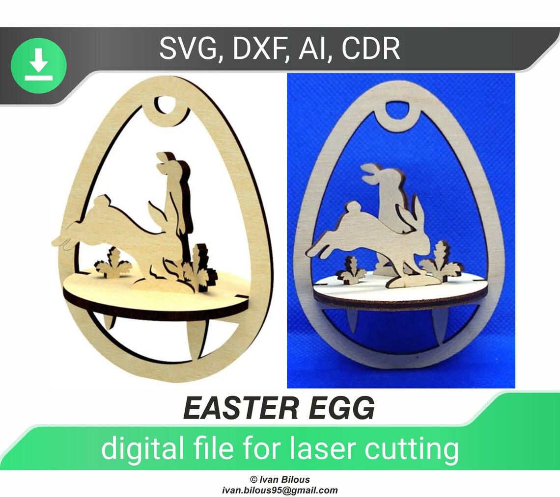 Ostern Laser cut Osterei Dxf Dateien für Laser Vorlage Ostern Etsy
