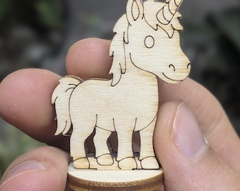 Unicorn SVG Laser Cut Toy Figurine, Wooden Horse Tabletop Piece