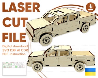 glowforge svg laser files car dxf files for laser cut pick up model 3d puzzle jeep dxf pick up pattern for cnc plan, svg glowforge model dxf