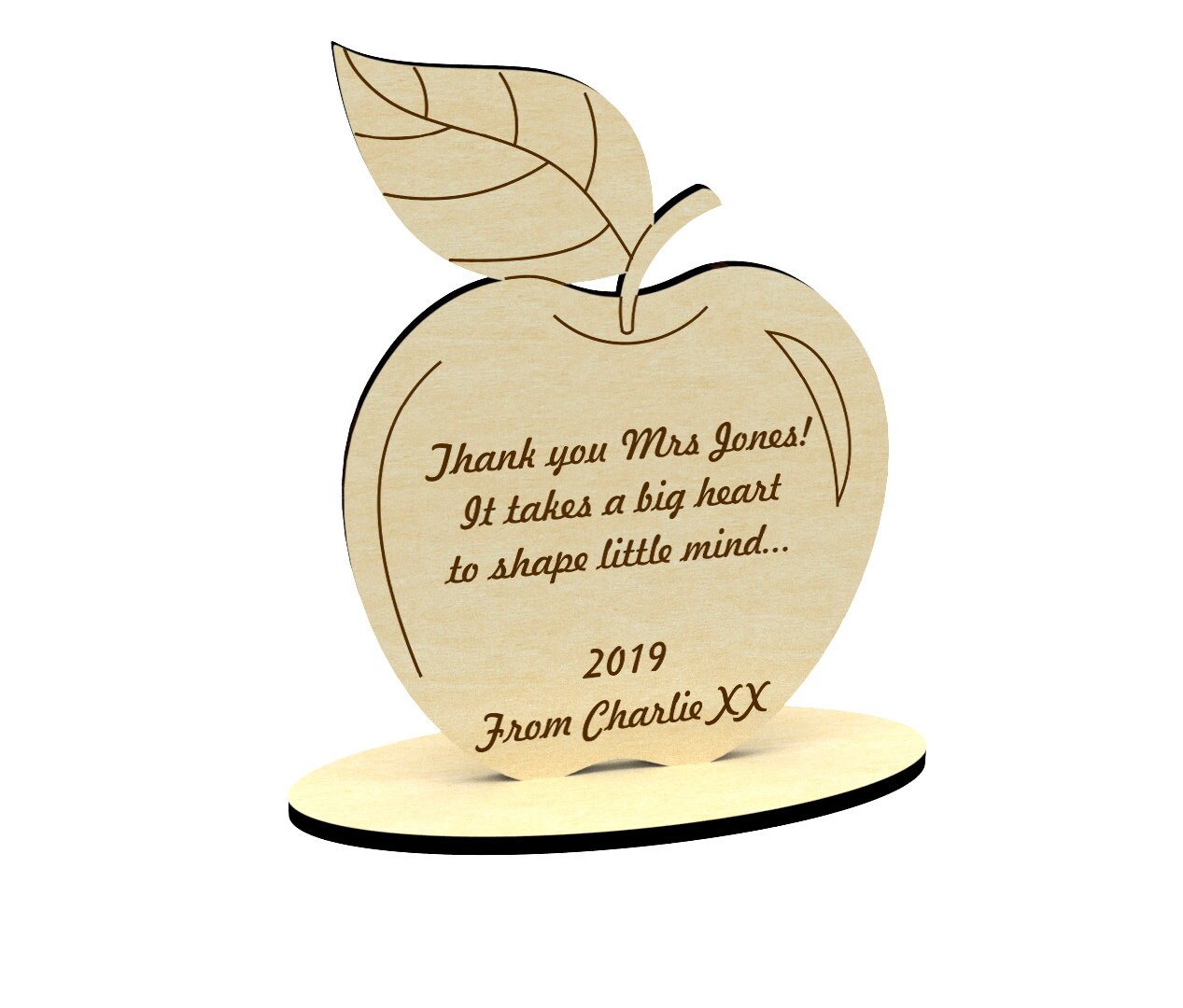 Laser cut wooden card dxf files for laser engraved for teacher Etsy