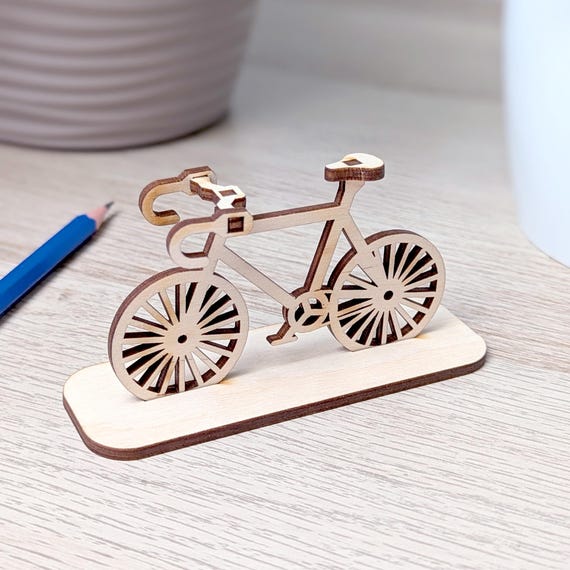 Road Bicycle Laser Cut File, SVG Bike Miniature with Stand (Digital Donload)
