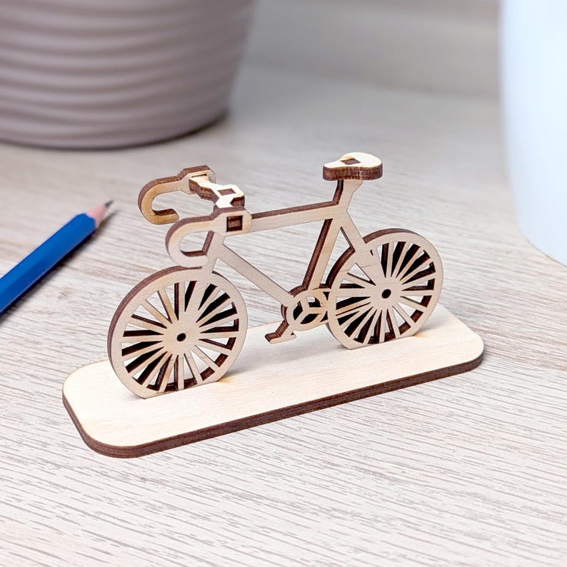 Laser cut wooden bike model digital download
