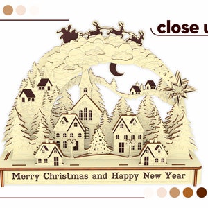Christmas Arch Laser Cutting File with Assembly instruction in Vector formats image 3