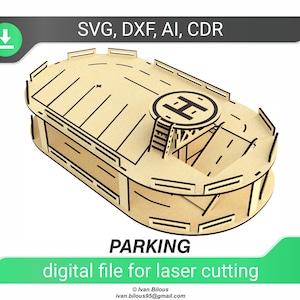 laser files dxf parking model dxf files for laser cut files plywood laser cnc model parking hot wheels car dxf pattern for cnc , cdr ai svg