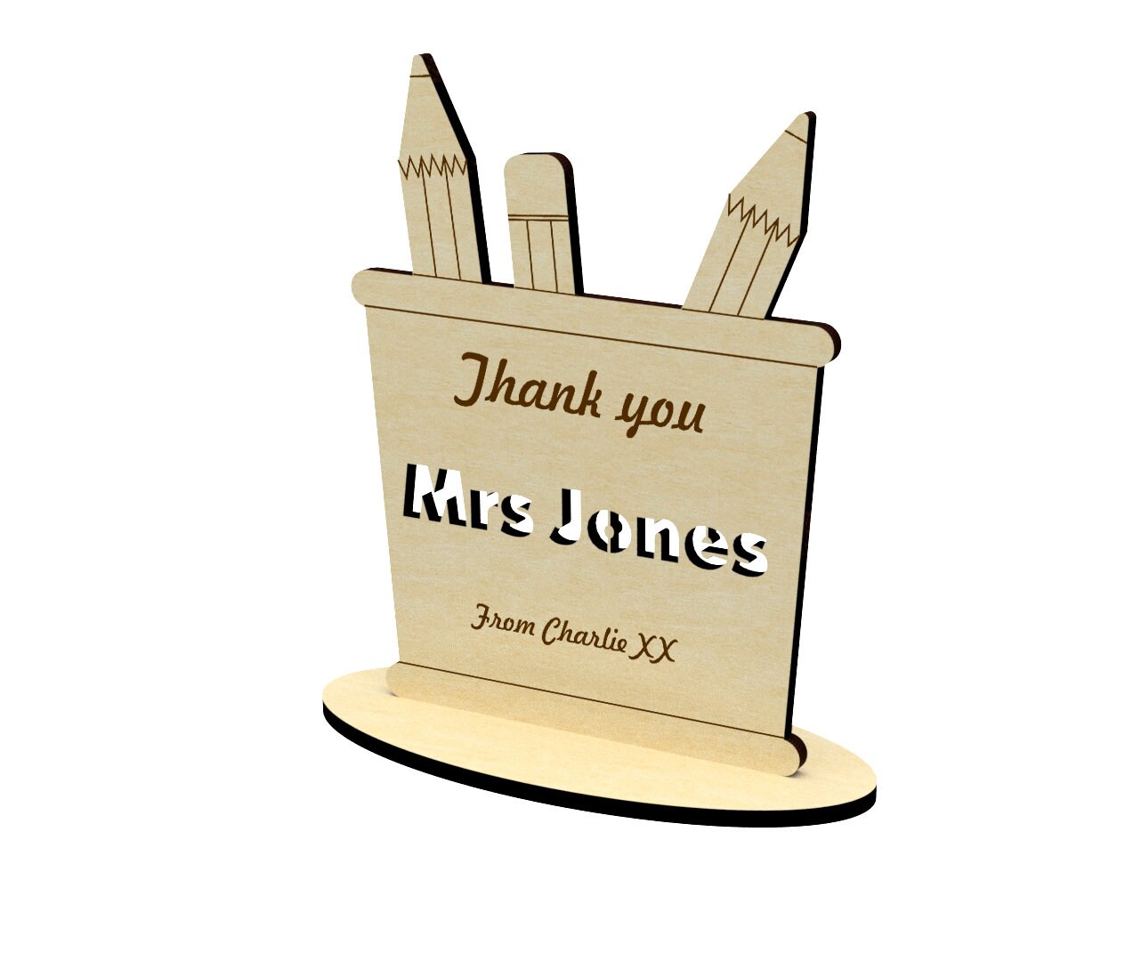 Laser cut wooden card dxf files for laser engraved for teacher Etsy